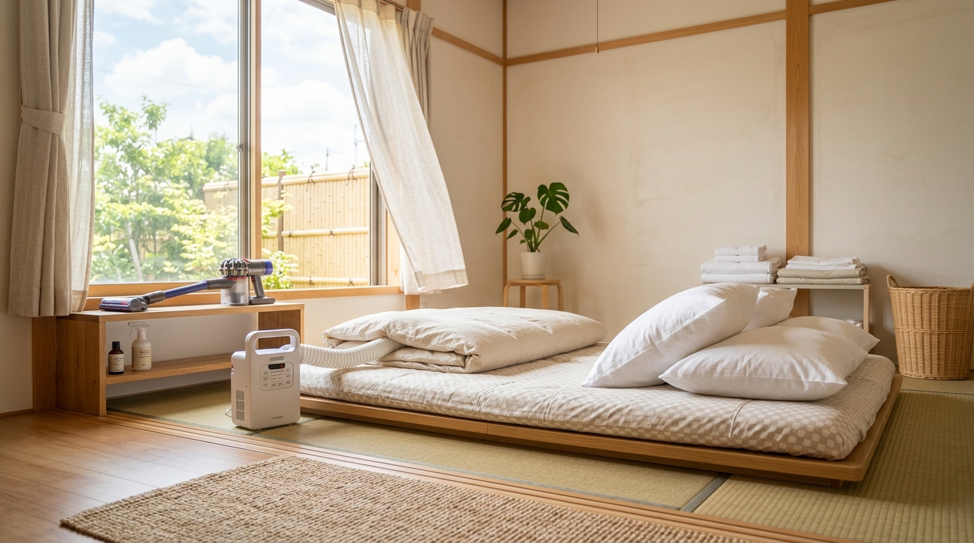 シーツ・布団カバーは週1回洗うべき？正しい洗濯頻度と春のダニ・花粉リセット術
