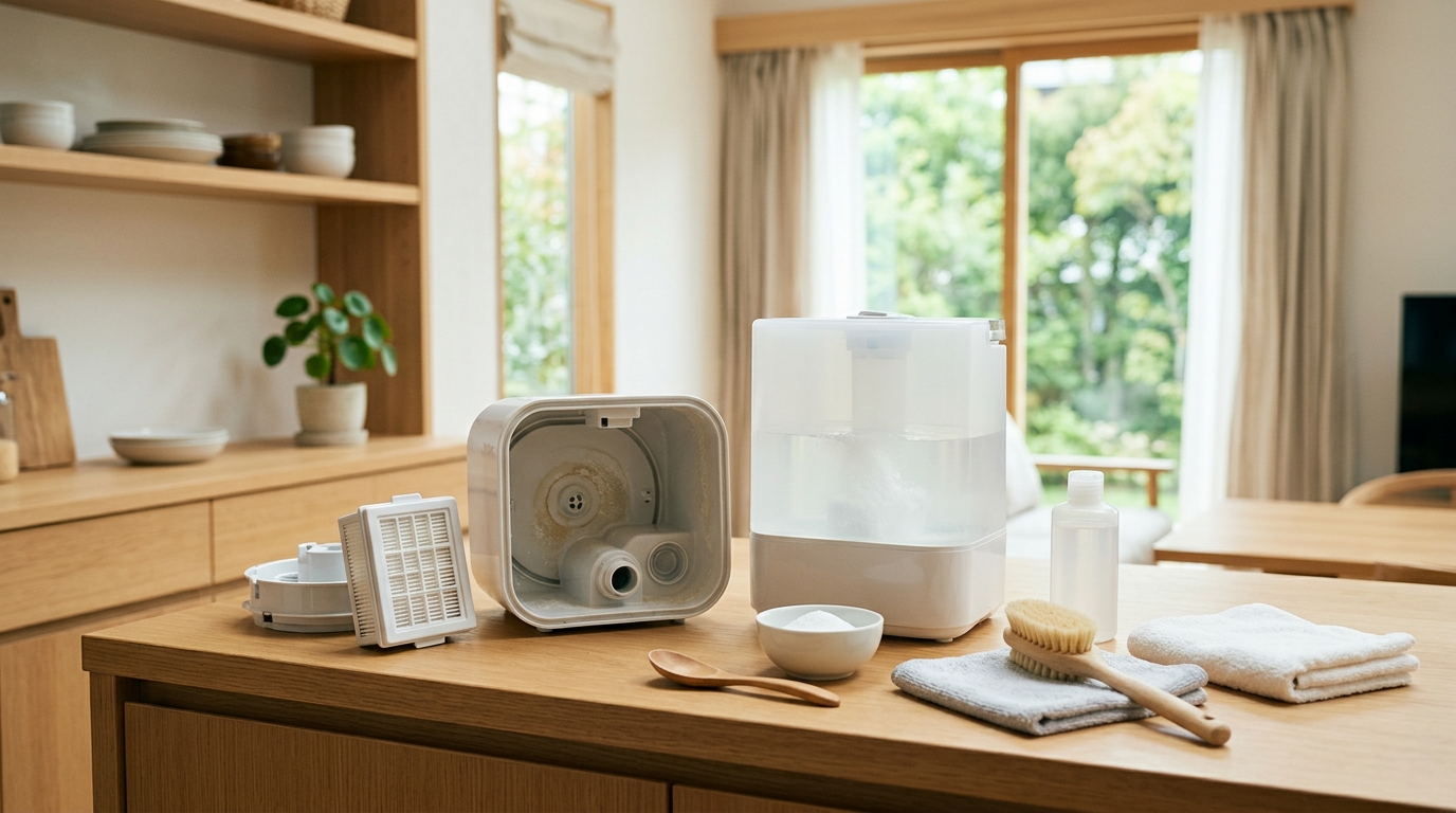 加湿器をしまう前にやること。クエン酸でカルキ汚れを落として清潔にする完全手順