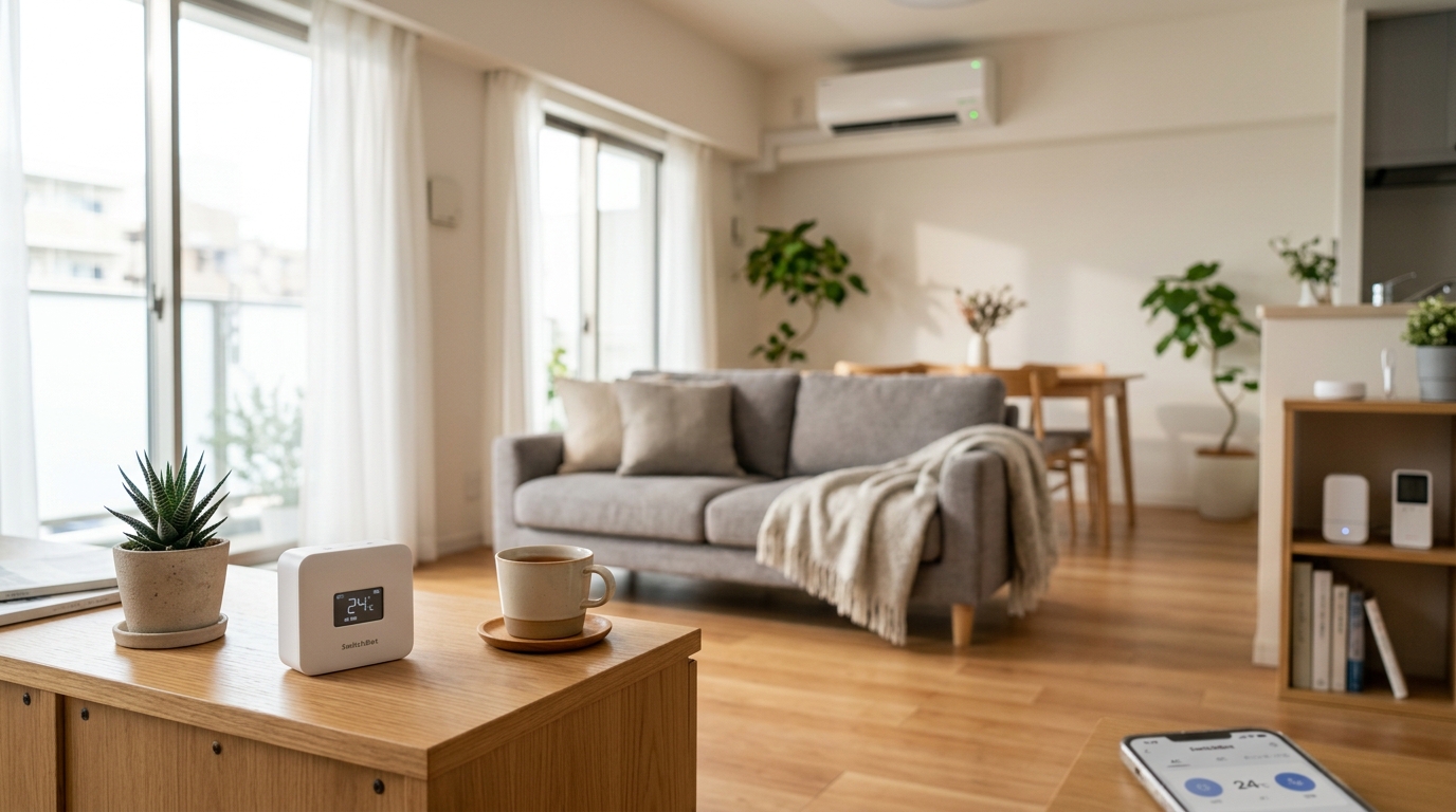 SwitchBot Hub 2レビュー：帰宅前エアコンONで「ただいまの瞬間から快適」を実現した設定と活用術【2026年版】