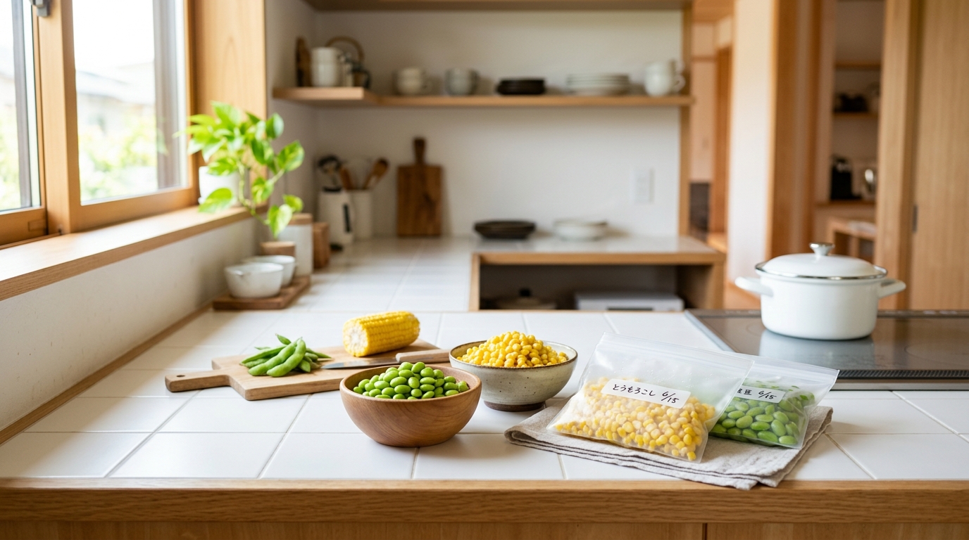 6月のとうもろこし・枝豆を冷凍ストック：旬の甘さを保存して夏中使い回す節約術